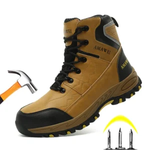 Work Sneakers Mens – Winter Steel Toe Indestructible Safety Boots for Protection