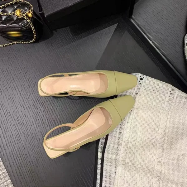 Comfy Work Shoes Womens Pointed Toe Chunky Heel Office Pumps