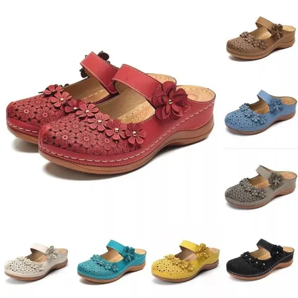 Comfy Work Shoes Womens Middle Heel Sandals Outdoor Summer Slippers - Image 5
