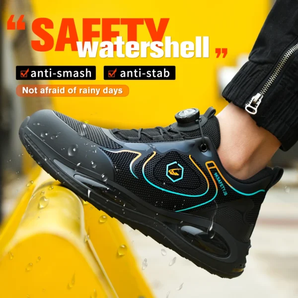 Work Sneakers Mens – Lace-Free Steel Toe Safety Shoes for All-Day Comfort - Image 4