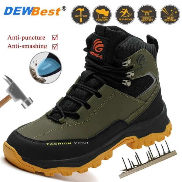 Work Sneakers Mens – Steel Toe, Anti-Slip, Indestructible Safety Shoes