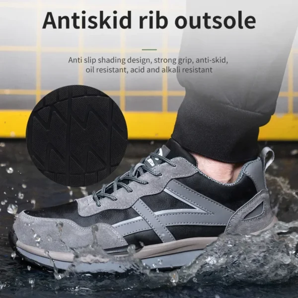 Work Sneakers Mens: Comfortable Steel Toe Safety Shoes. - Image 2