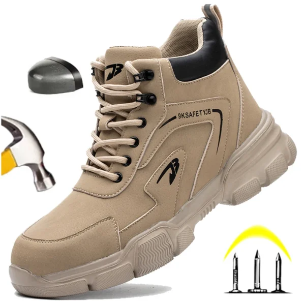 Work Sneakers Mens – Steel Toe High-Top Safety Shoes for Maximum Protection