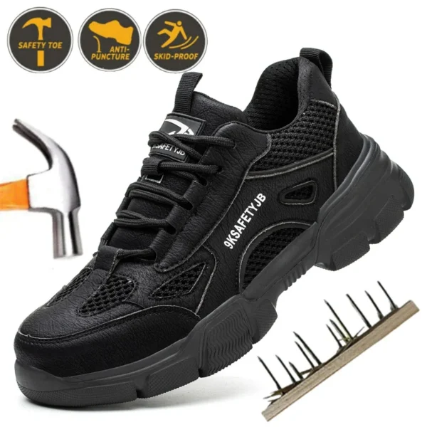 Work Sneakers Mens – Lightweight Breathable Safety Shoes for Durability & Comfort - Image 2