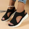 Comfy Work Shoes Womens: Summer Comfort Platform Wedge Sandals - Image 6