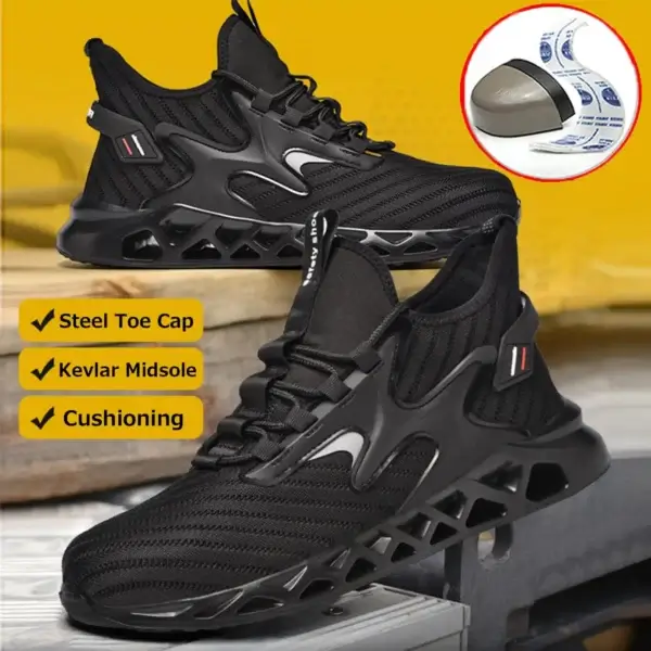 Work Sneakers Mens – Lightweight Steel Toe, Slip-Resistant Safety Shoes - Image 3