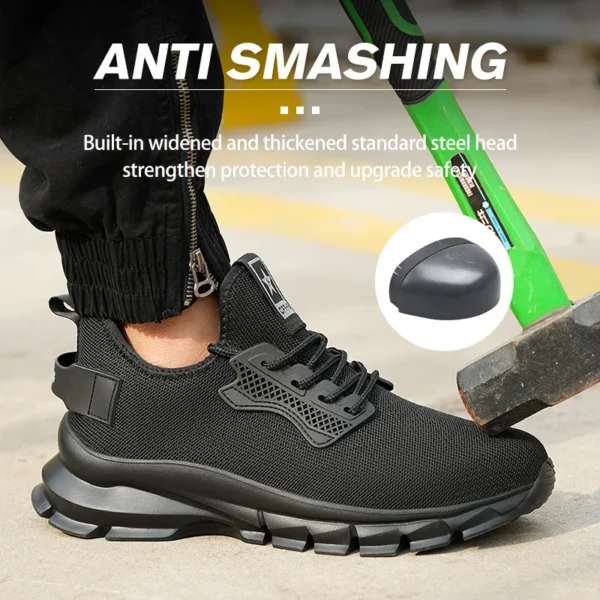 Work Sneakers Mens – 2024 Lightweight Anti-Smash Safety Shoes - Image 2