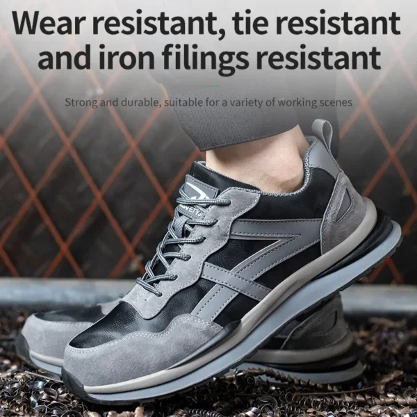 Work Sneakers Mens: Comfortable Steel Toe Safety Shoes.