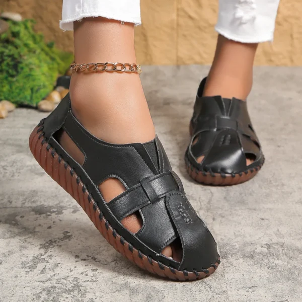 Comfy Work Shoes Womens Summer Flats Non-Slip Breathable Soft Loafers - Image 6