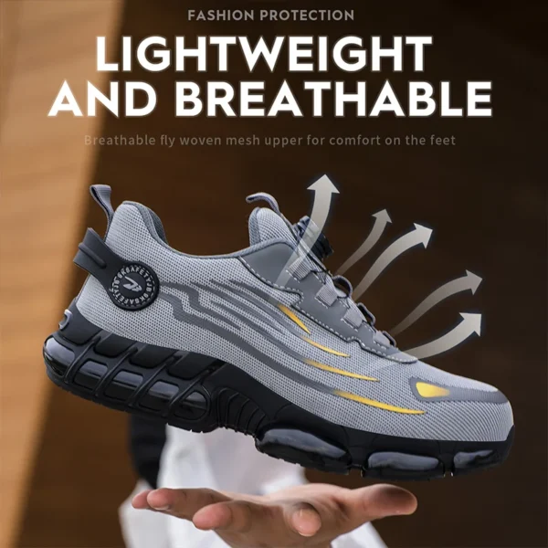 Work Sneakers Mens – Breathable Anti-Smash & Anti-Puncture Safety Shoes - Image 5