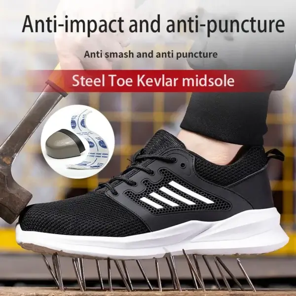 Work Sneakers Mens – Lightweight Indestructible Steel Toe Safety Shoes - Image 5