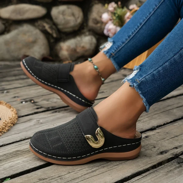Comfy Work Shoes Womens: Chic Wedge Sandals with Comfort Cushioning - Image 4