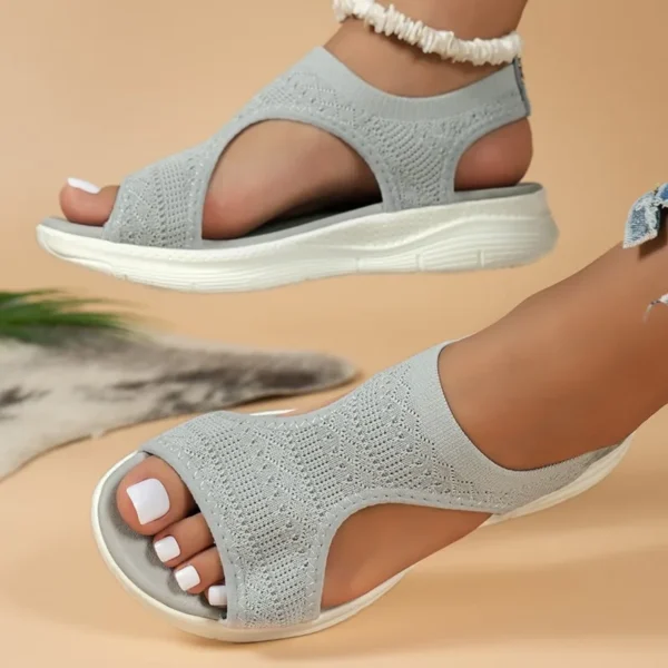 Comfy Work Shoes Womens: Summer Comfort Platform Wedge Sandals - Image 2