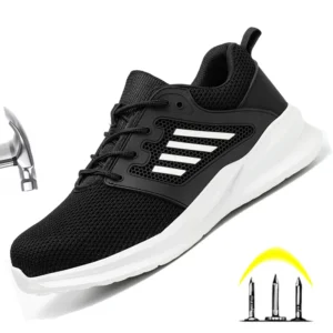 Work Sneakers Mens – Lightweight Indestructible Steel Toe Safety Shoes