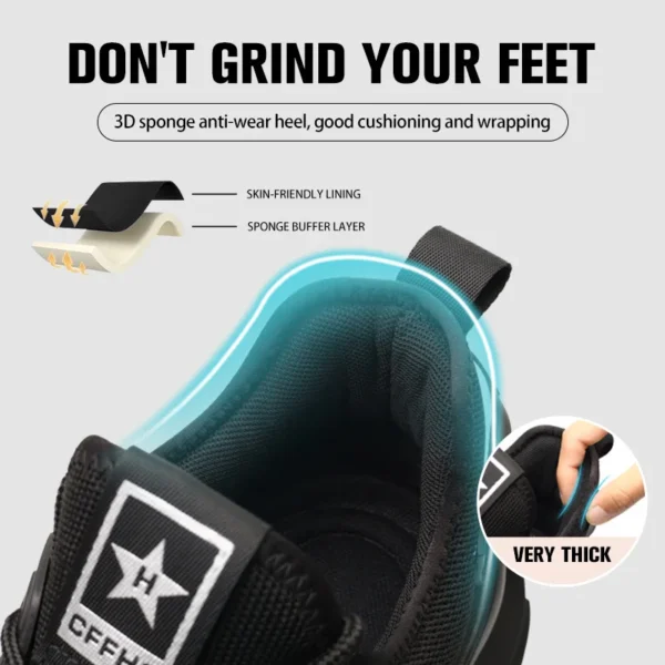 Work Sneakers Mens – 2024 Lightweight Anti-Smash Safety Shoes - Image 4