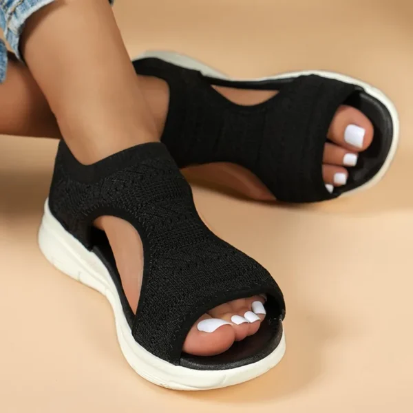 Comfy Work Shoes Womens: Summer Comfort Platform Wedge Sandals - Image 5