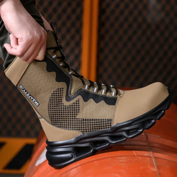Work Sneakers Mens – Comfortable Wide Toe Non-Slip Breathable Work Shoes - Image 2