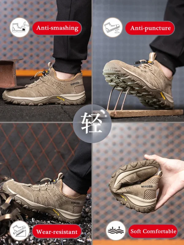 Work Sneakers Mens: Breathable Steel Toe Anti-Puncture Safety Boots. - Image 2