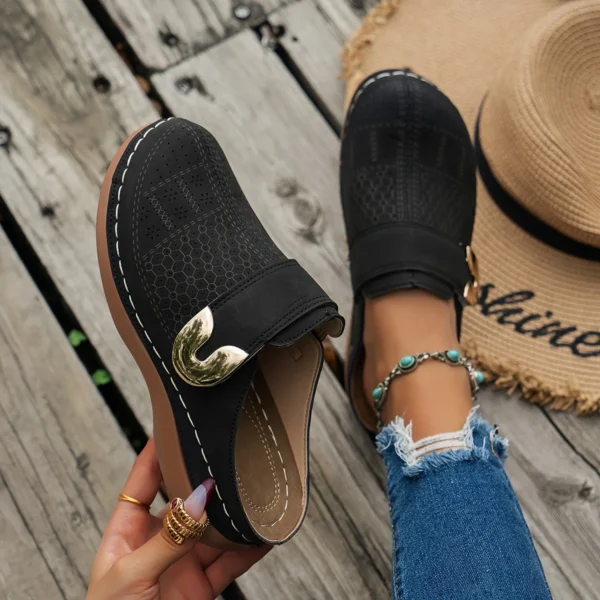 Comfy Work Shoes Womens: Chic Wedge Sandals with Comfort Cushioning