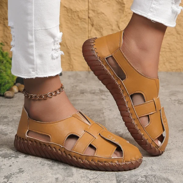 Comfy Work Shoes Womens Summer Flats Non-Slip Breathable Soft Loafers - Image 4