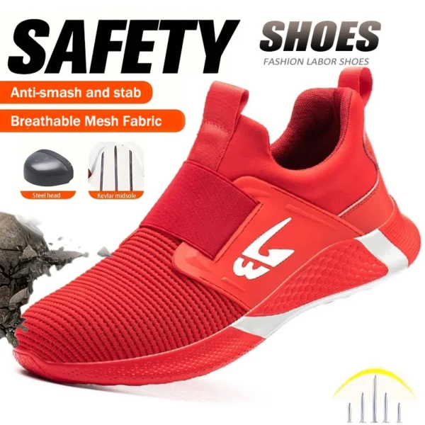 Work Sneakers Mens – Steel Toe Puncture-Proof Safety Shoes for Ultimate Protection