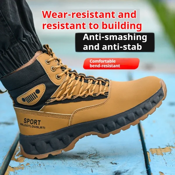 Work Sneakers Mens – Steel Toe, Anti-Smash, Protective Safety Shoes - Image 4