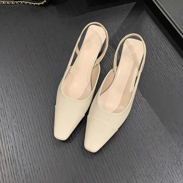 Comfy Work Shoes Womens Pointed Toe Chunky Heel Office Pumps - Image 3