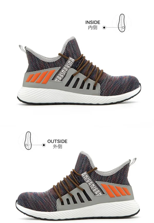 Work Sneakers Mens – Breathable Steel Toe Safety Shoes for Summer - Image 3