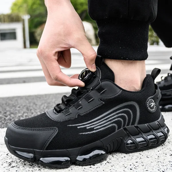 Summer Work Sneakers Mens – Breathable, Lightweight, Anti-Smash, Safety Shoes