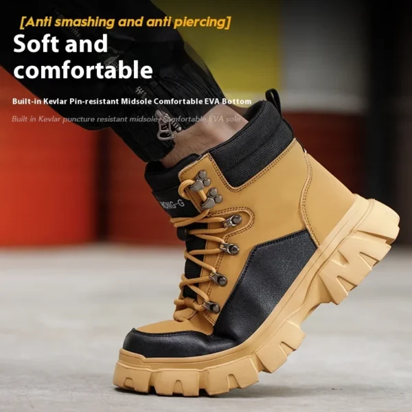 Work Sneakers Mens – Indestructible Steel Toe Safety Shoes with Non-Slip Sole - Image 4