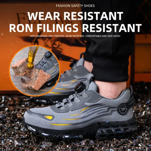 Work Sneakers Mens – Breathable Anti-Smash & Anti-Puncture Safety Shoes - Image 2
