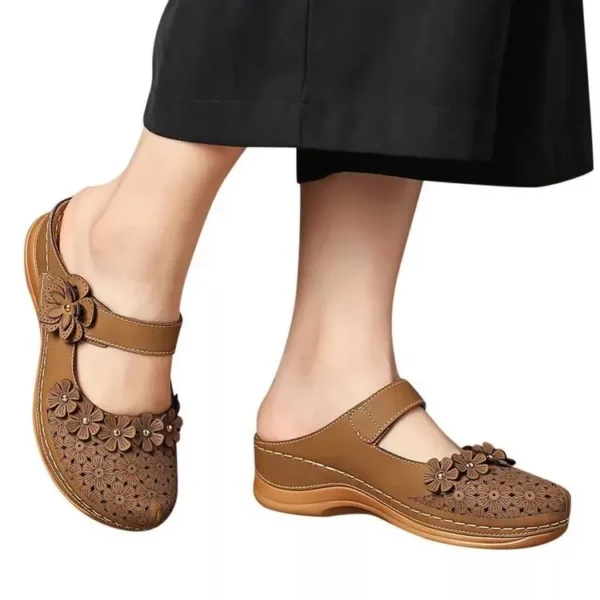 Comfy Work Shoes Womens Middle Heel Sandals Outdoor Summer Slippers - Image 2