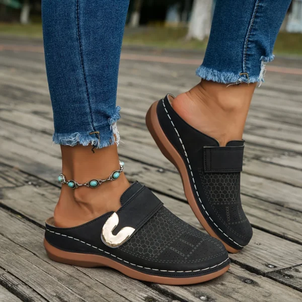 Comfy Work Shoes Womens: Chic Wedge Sandals with Comfort Cushioning - Image 5