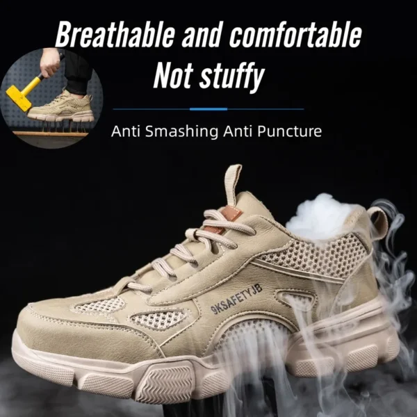New Work Sneakers Mens – Lightweight, Breathable, Indestructible Safety Shoes