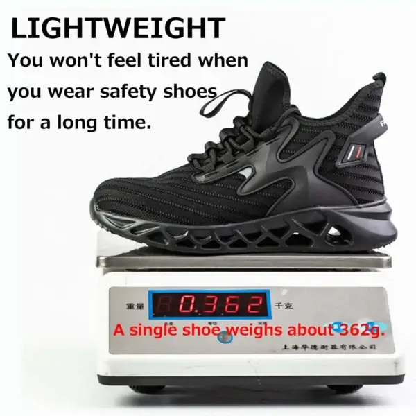 Work Sneakers Mens – Lightweight Steel Toe, Slip-Resistant Safety Shoes - Image 4