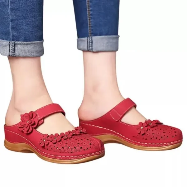 Comfy Work Shoes Womens Middle Heel Sandals Outdoor Summer Slippers - Image 4