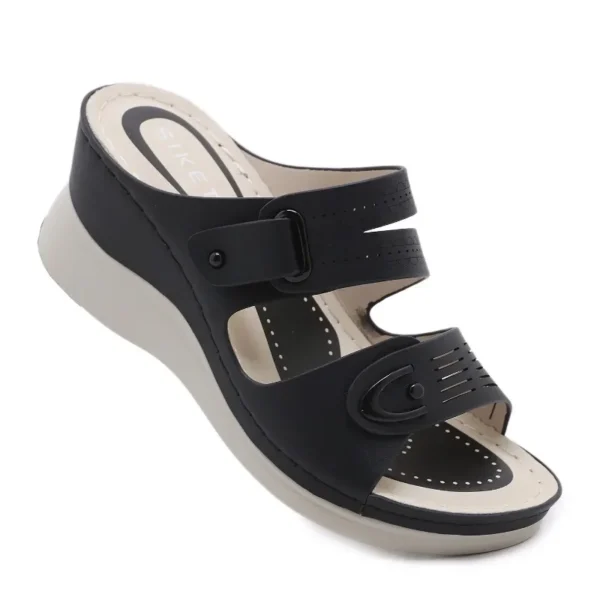 Women Platform Slippers Retro Casual Beach Sandals Peep Toe Shoes - Image 2