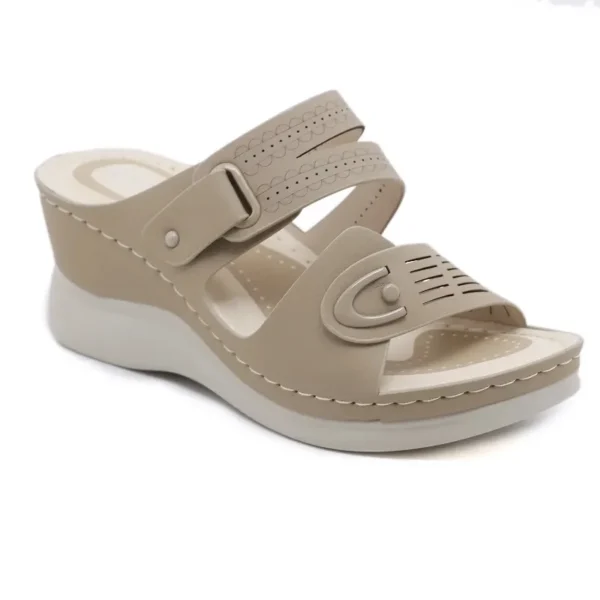 Women Platform Slippers Retro Casual Beach Sandals Peep Toe Shoes - Image 3