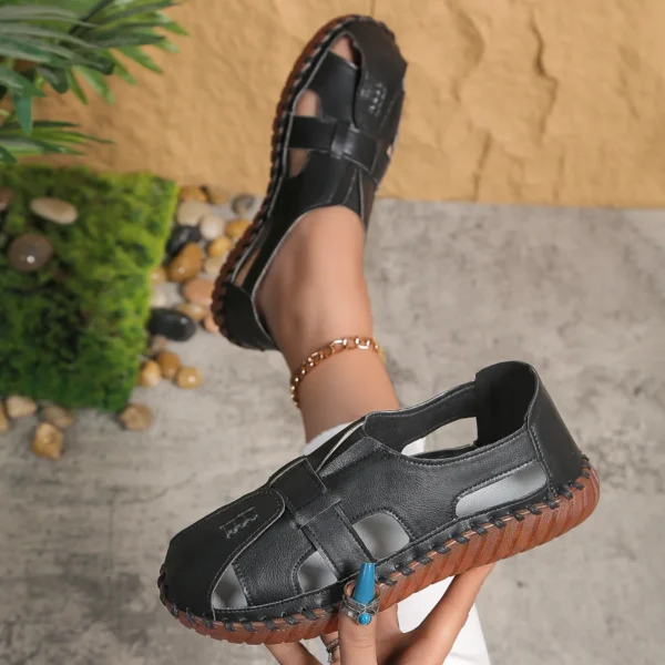 Comfy Work Shoes Womens Summer Flats Non-Slip Breathable Soft Loafers - Image 5
