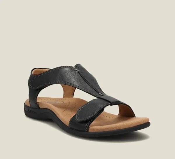 Comfy Work Shoes Womens – Orthopedic T-Strap Wedge Sandals for All-Day Comfort