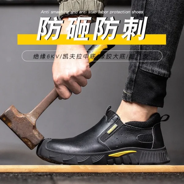 Work Sneakers Mens – Lightweight Breathable Anti-Static Safety Shoes - Image 2