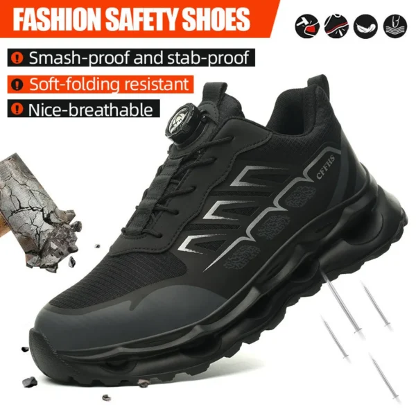 Work Sneakers Mens – 2024 Lightweight Anti-Smash Safety Shoes - Image 5