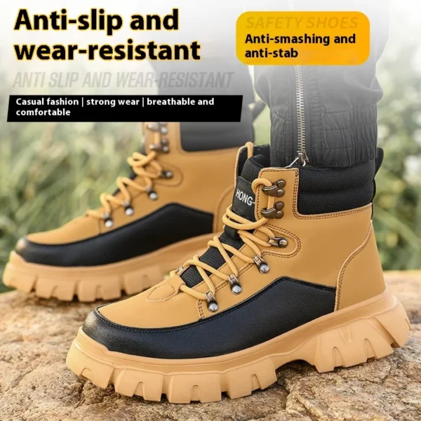 Work Sneakers Mens – Indestructible Steel Toe Safety Shoes with Non-Slip Sole - Image 2