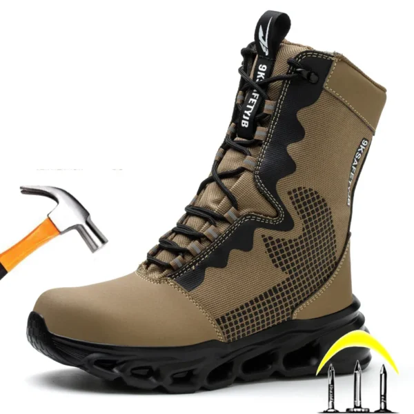 Work Sneakers Mens – Comfortable Wide Toe Non-Slip Breathable Work Shoes