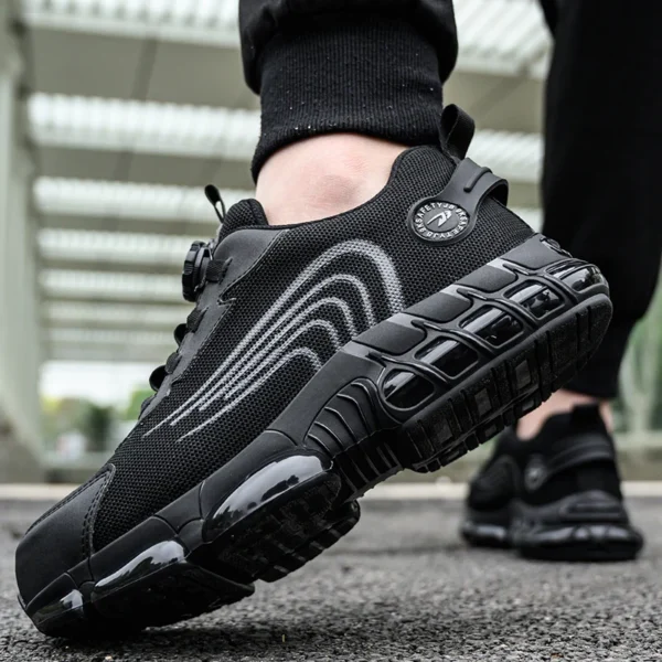 Work Sneakers Mens – Rotary Buckle Steel Toe Safety Shoes for Protection - Image 5