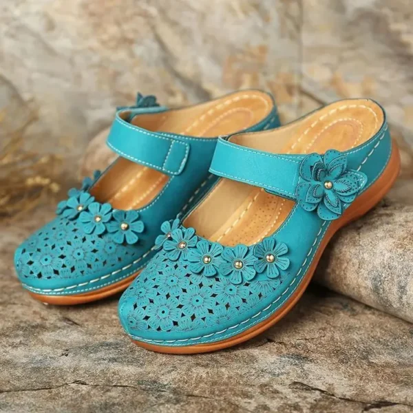 Comfy Work Shoes Womens Middle Heel Sandals Outdoor Summer Slippers - Image 3